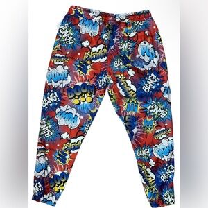 Colorful Comic Print Men's Joggers